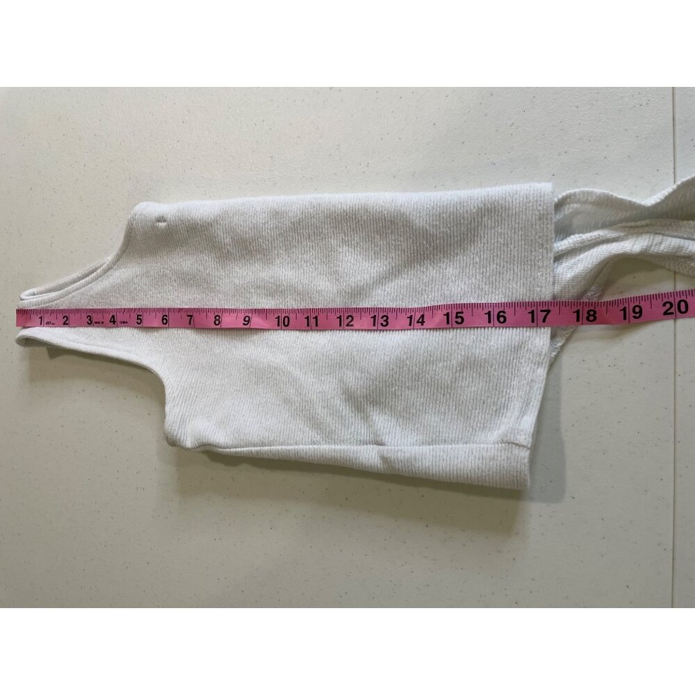 Madewell Womens White Textured Tie Front Tank Top Size XS Minimalist Basic Y2K - Picture 6 of 14